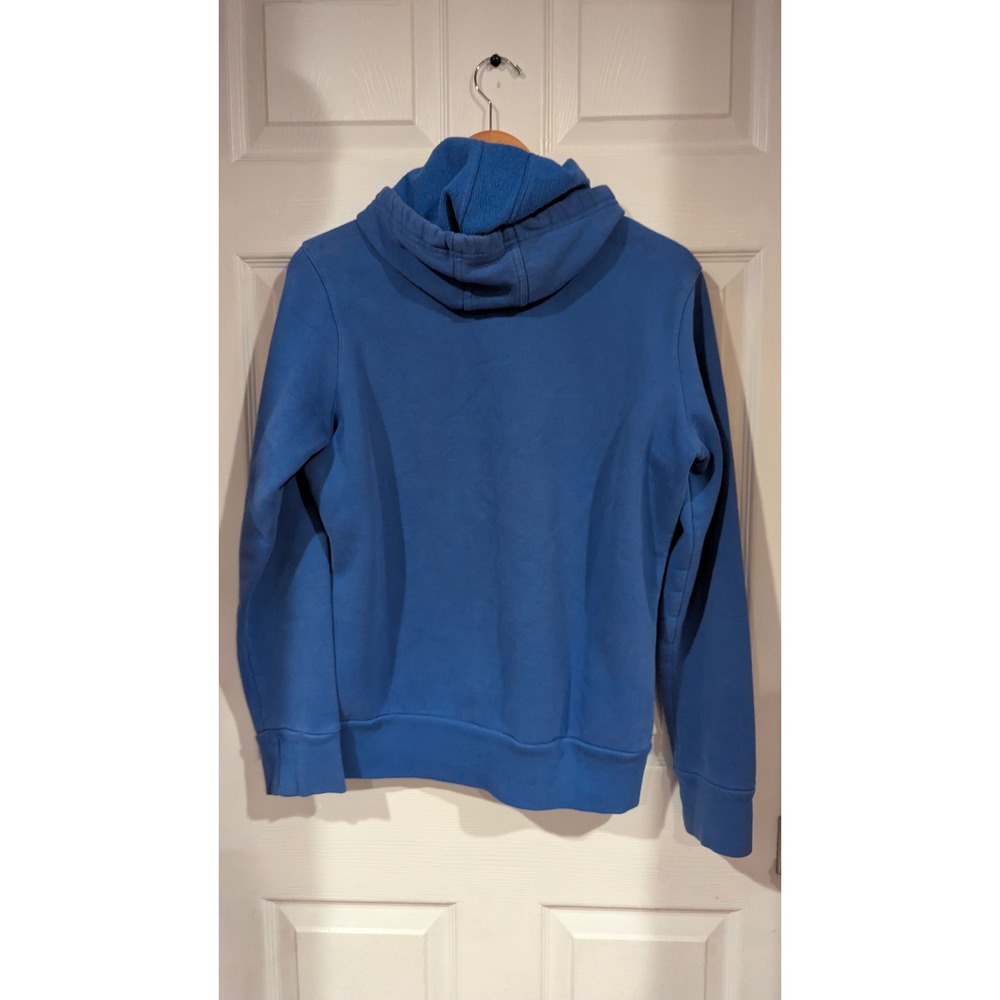 Adidas Hoodie Large Blue Embroidered Logo Lightning Bolt Pullover Thumbholes - Picture 7 of 8